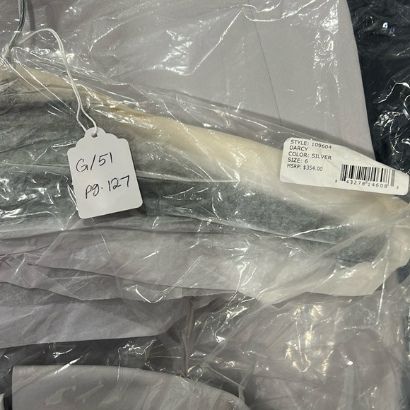 JAY GODFREY Darcy Satin Strapless V Neck Column Gown Maxi Dress W/ Slit -Reemoly - Picture 7 of 7